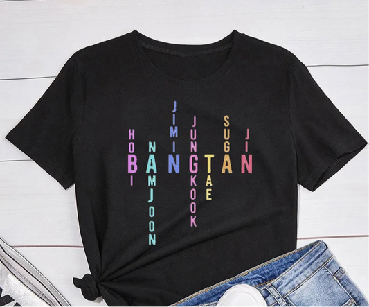 Bangtan BTS Member Names T-shirt