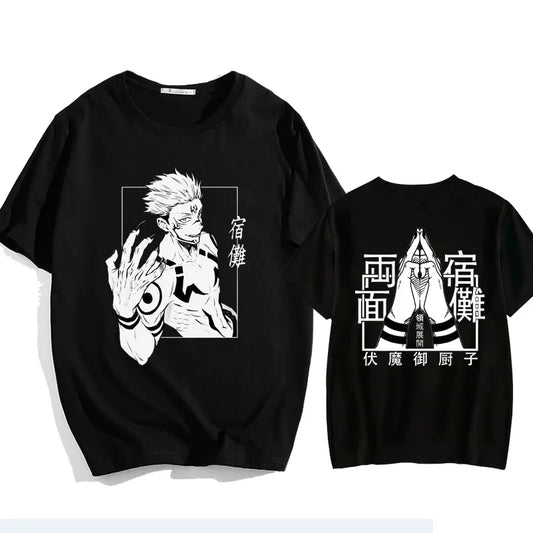 Anime Jujutsu Kaiden Skunk Printed T-shirt Unisex Casual Loose